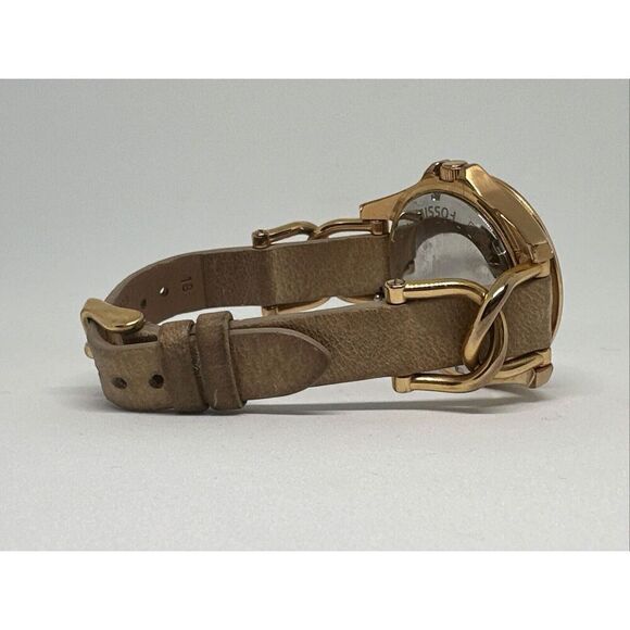 Fossil Riley ES3466 Women's Beige Leather Analog Dial Quartz Wrist Watch HME18 - Picture 11 of 11